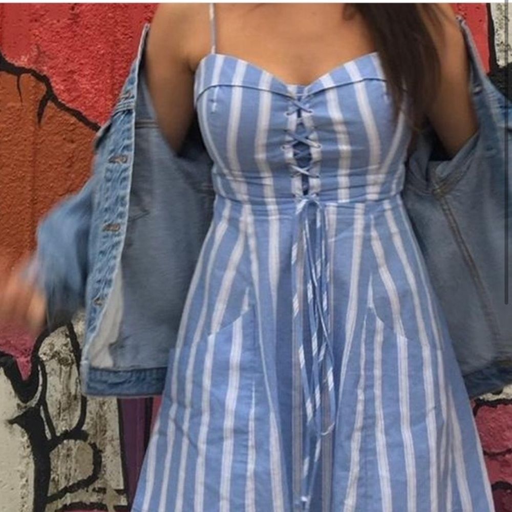 Reformation Lorimer Striped Mini Dress - Picture 5 of 8